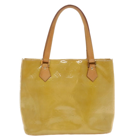 LOUIS VUITTON Monogram Vernis Houston Hand Bag Yellow M91055 LV Auth hk567 - Picture 13 of 16